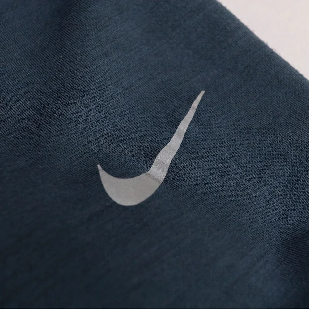 Nike Running‎ Pullover Mens Large Blue Dri-FIT Wool Blend 1/4 Zip 746786-084 Top